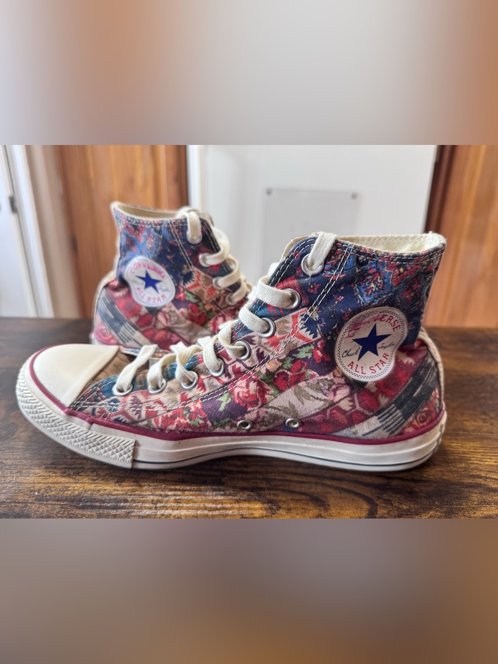 Converse Chuck Taylor All Star Hi Multi Natural Floral Tapestry Sneakers Size 9 - Picture 8 of 12
